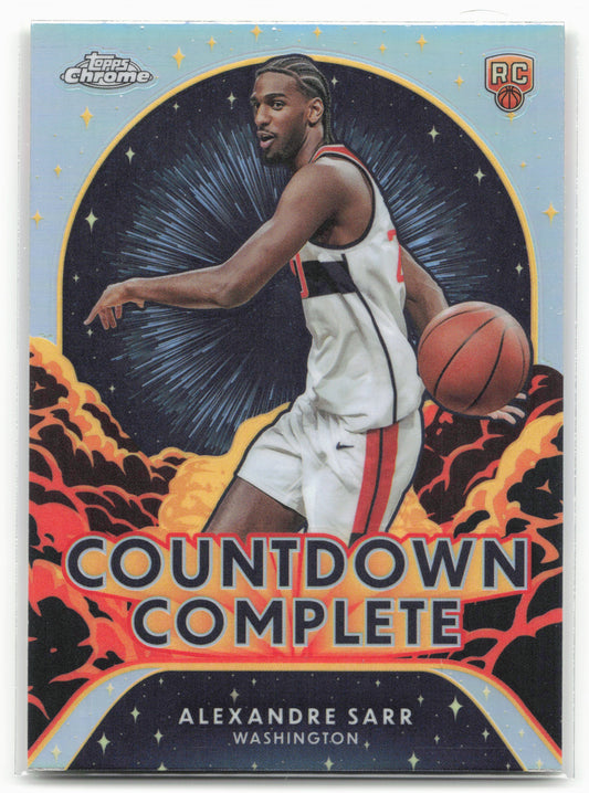 2024-25 Topps Chrome #CC-12 Alexandre Sarr Countdown Complete Refractor 25521