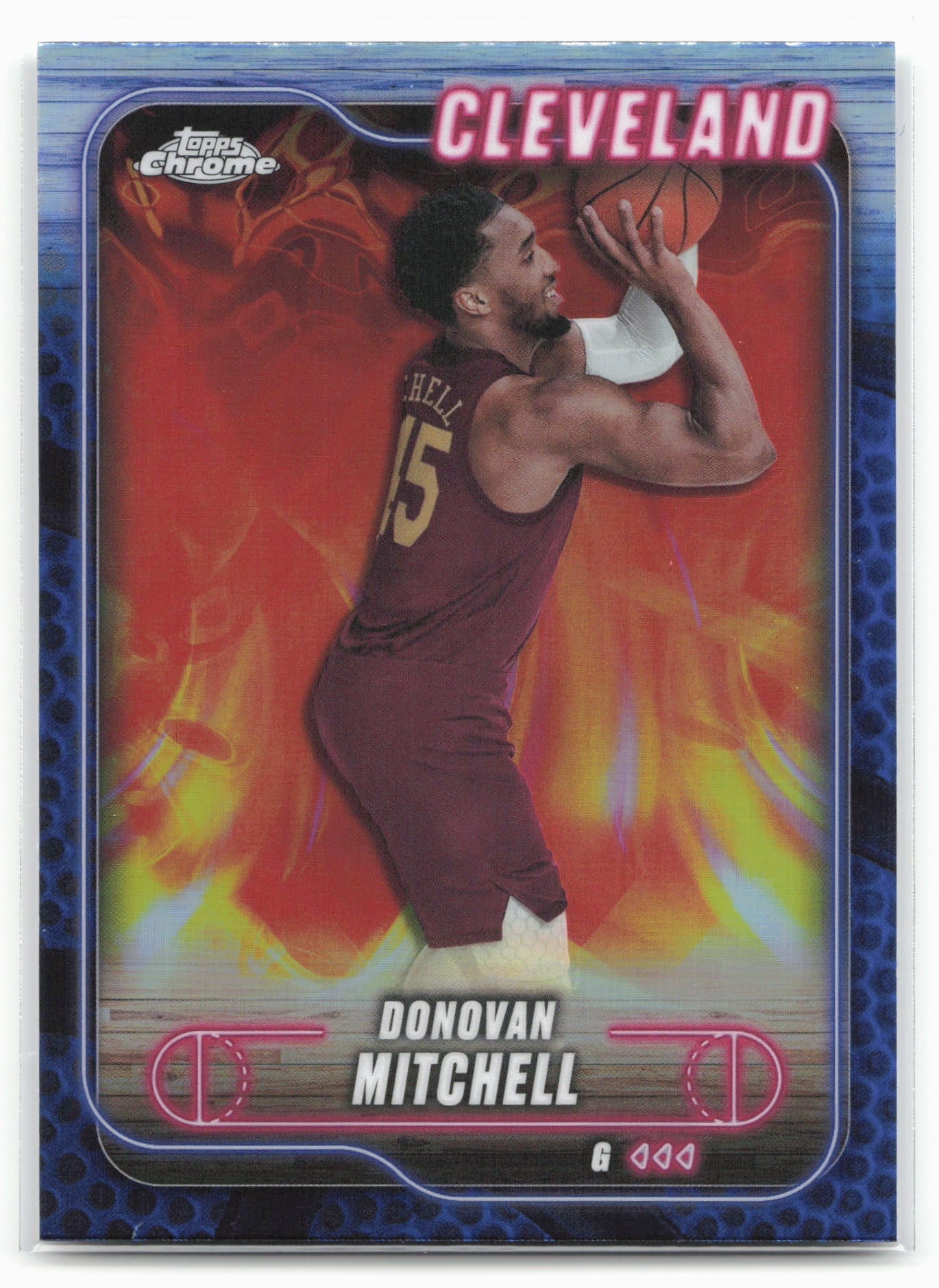 2024-25 Topps Chrome #69 Donovan Mitchell Blue Basketball Refractor 25524