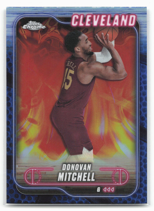 2024-25 Topps Chrome #69 Donovan Mitchell Blue Basketball Refractor 25524