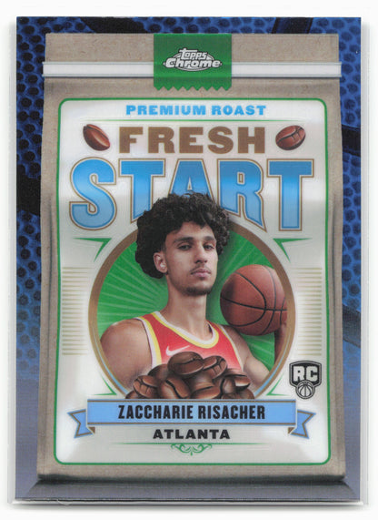 2024-25 Topps Chrome #FS-1 Zaccharie Risacher Fresh Blue Refractor 25525