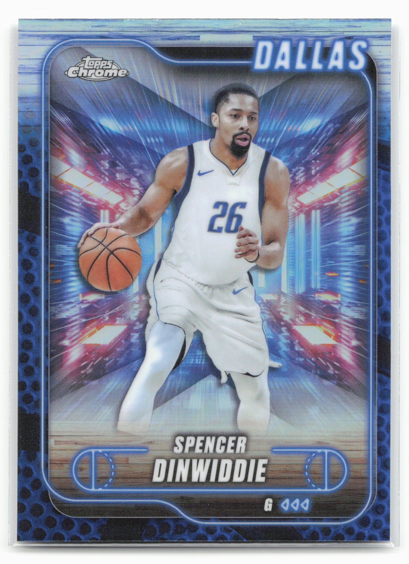 2024-25 Topps Chrome #175 Spencer Dinwiddie Blue Basketball Refractor 25526