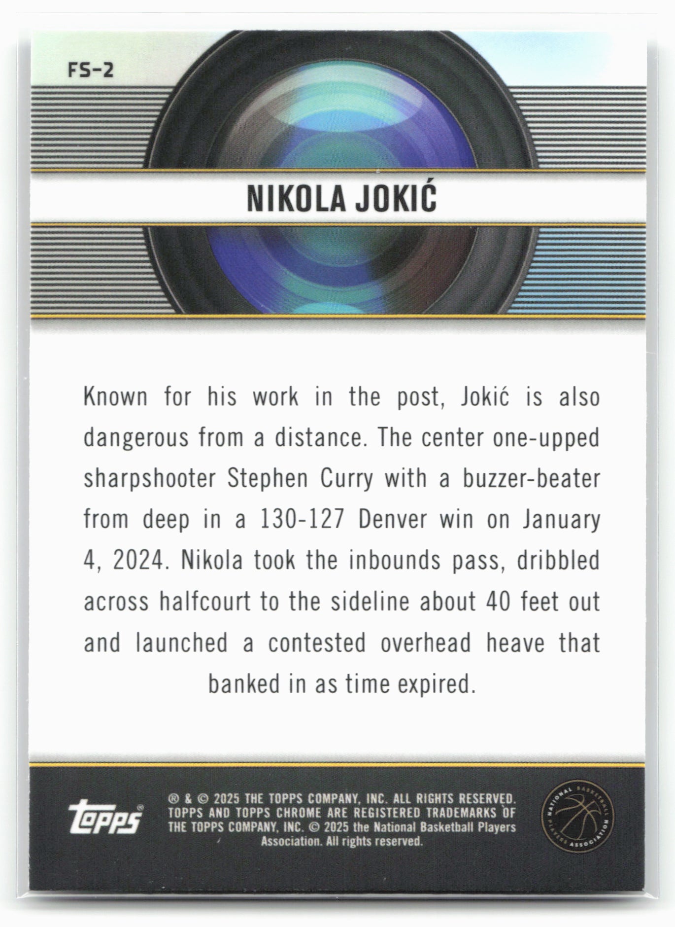 2024-25 Topps Chrome #FS-2 Nikola Jokić Film Study 25529