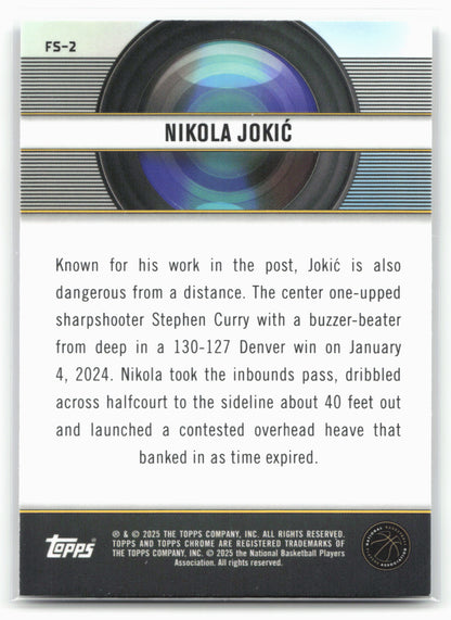 2024-25 Topps Chrome #FS-2 Nikola Jokić Film Study 25529
