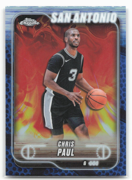 2024-25 Topps Chrome #162 Chris Paul Blue Basketball Refractor 25532