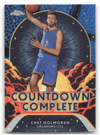 2024-25 Topps Chrome #CC-4 Chet Holmgren Countdown Blue Refractor 25533