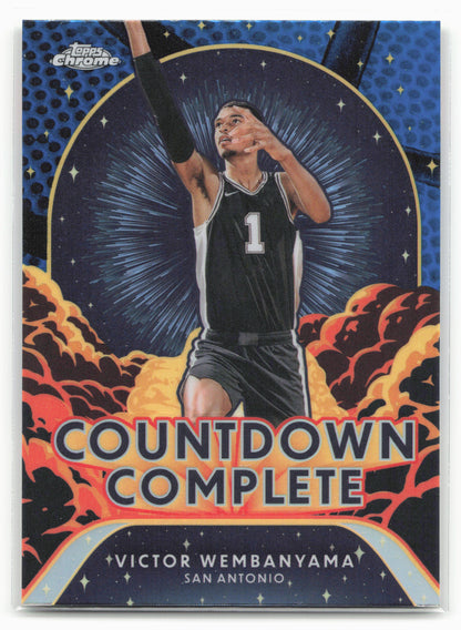 2024-25 Topps Chrome #CC-1 Victor Wembanyama Countdown Blue  Refractor 25535