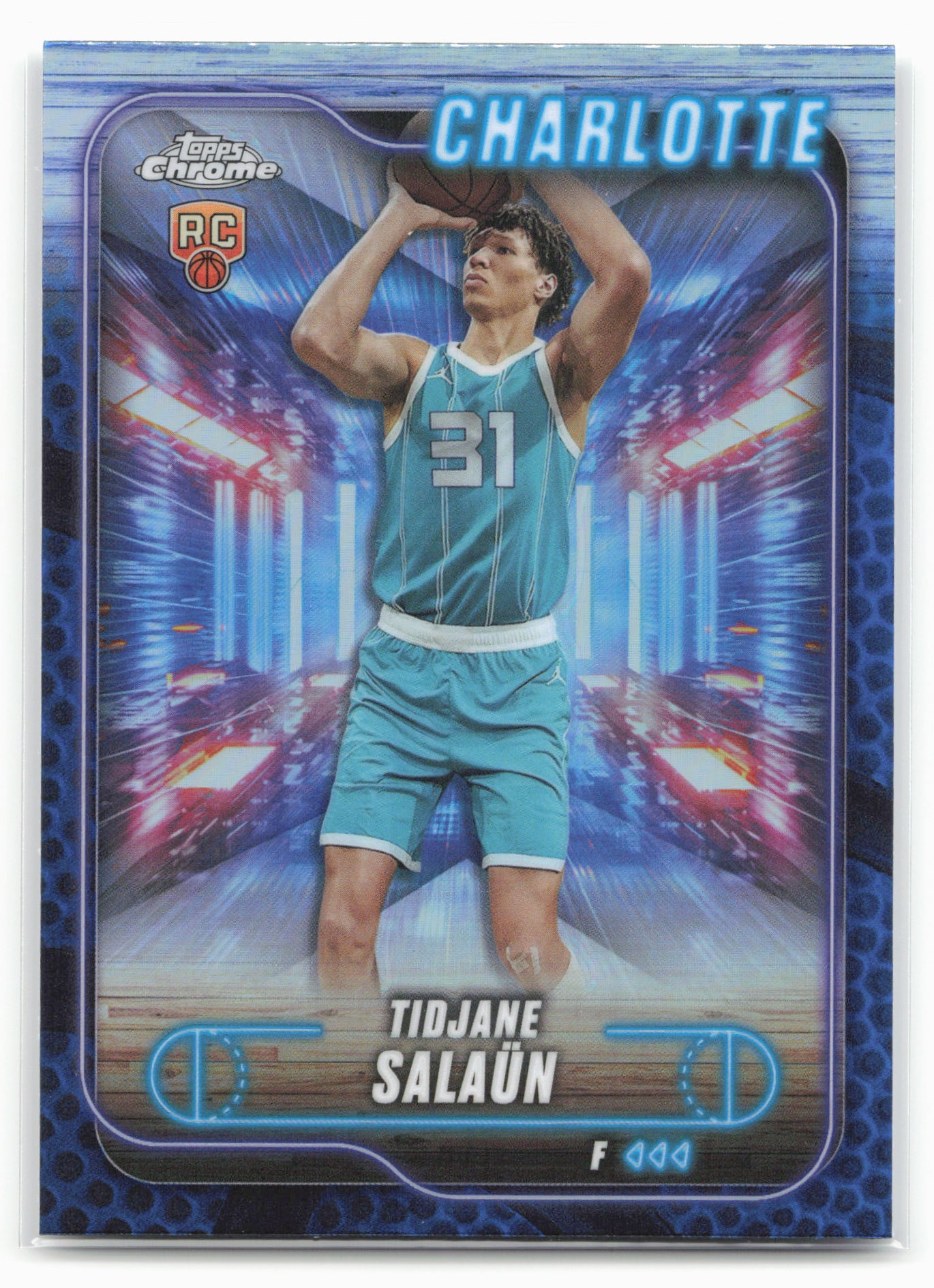 2024-25 Topps Chrome #148 Tidjane Salaün Blue Basketball Refractor 25537