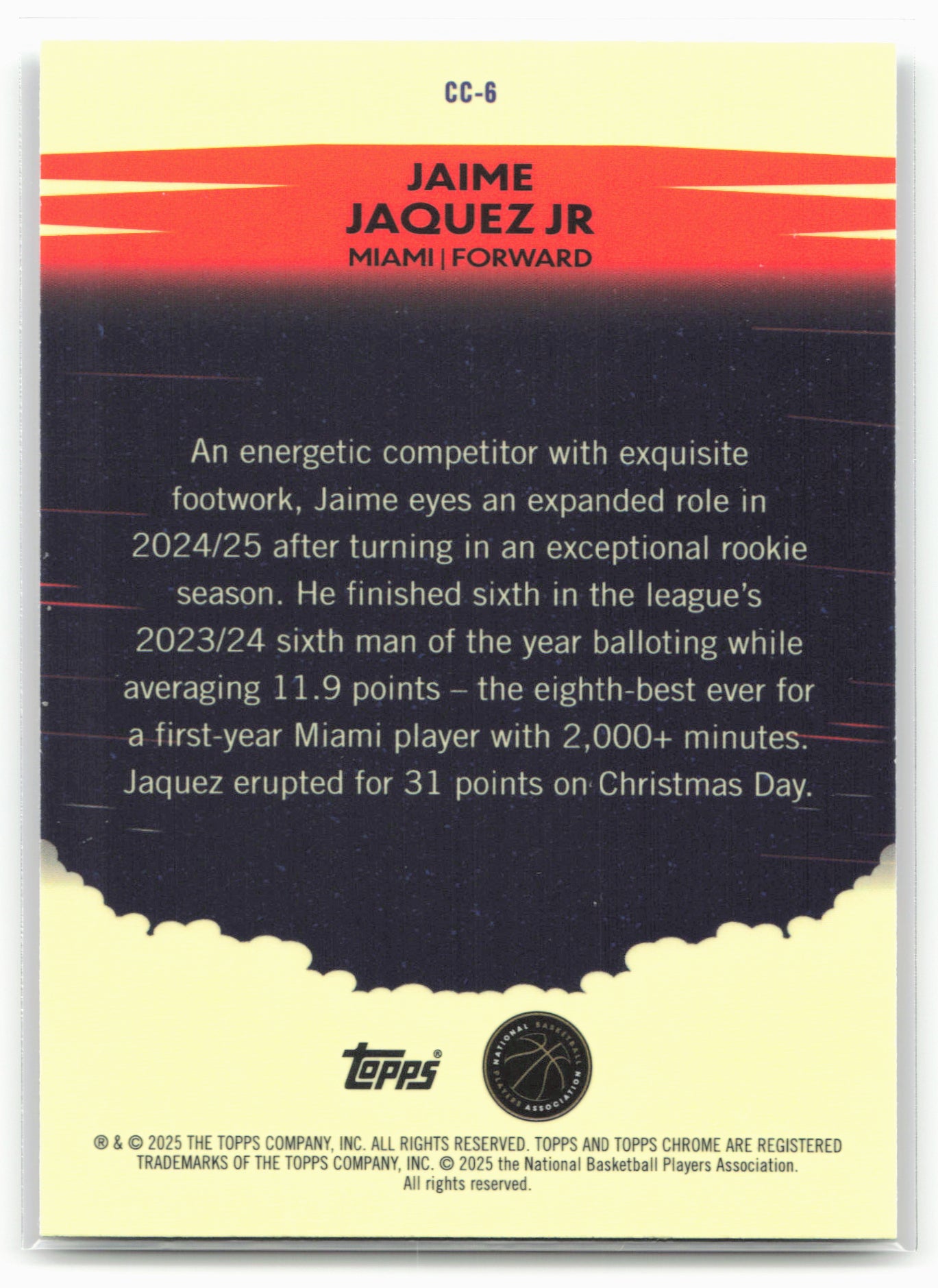 2024-25 Topps Chrome #CC-6 Jaime Jaquez Jr. 25540