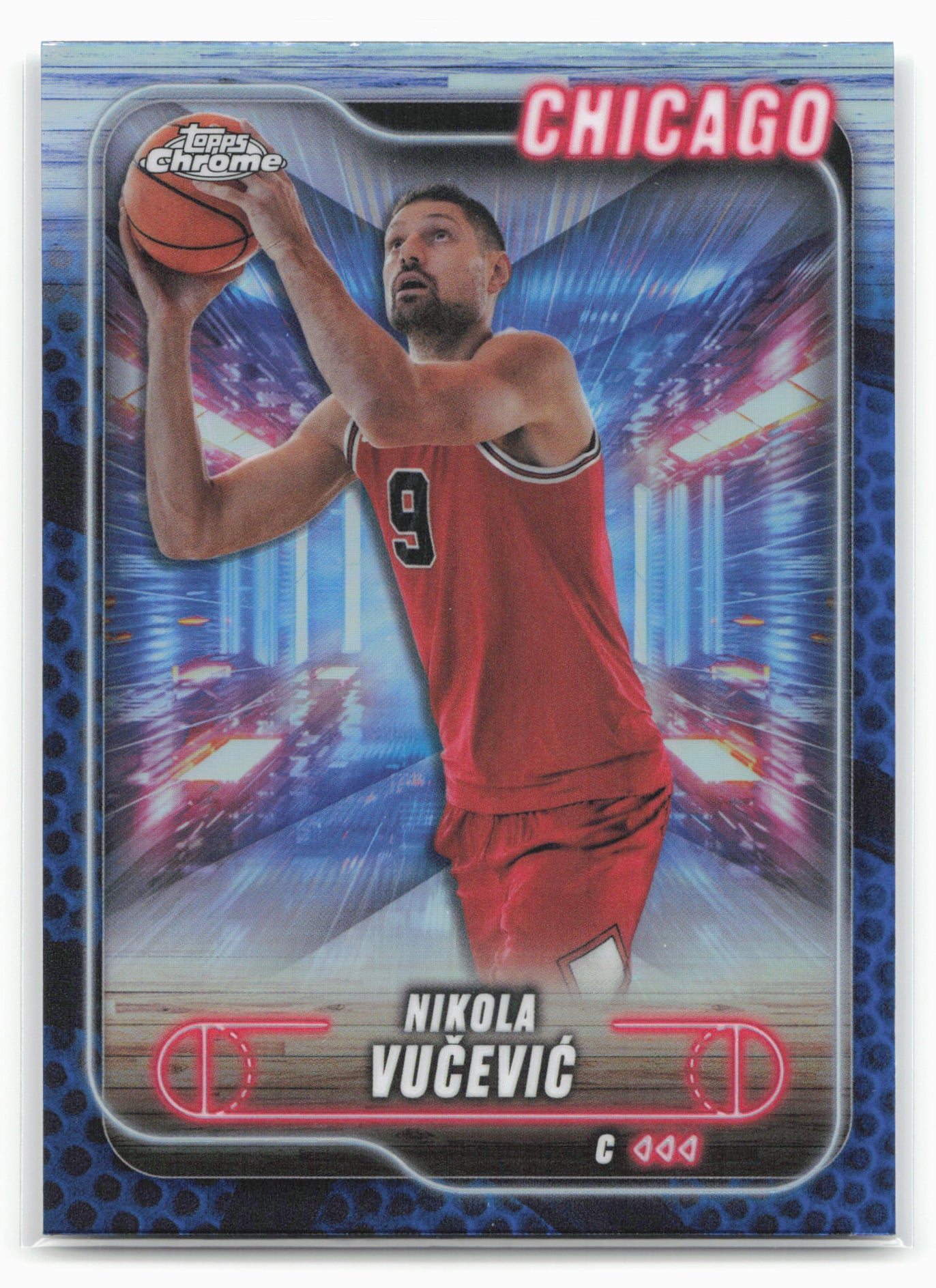2024-25 Topps Chrome #97 Nikola Vučević Blue Basketball Refractor 25541