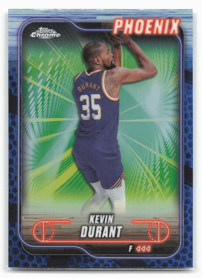 2024-25 Topps Chrome #101 Kevin Durant Blue Basketball Refractor 25547