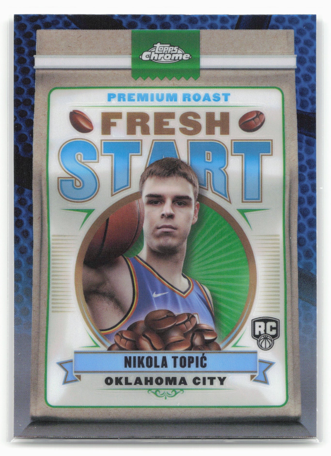 2024-25 Topps Chrome #FS-9 Nikola Topić Fresh Start Blue Refractor 25549