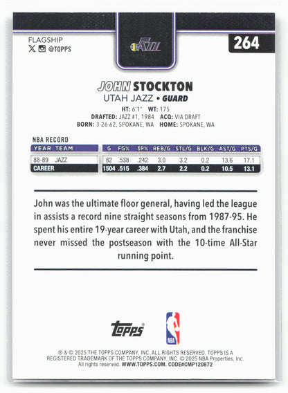 2025-26 Topps #264 John Stockton Diamante 25550