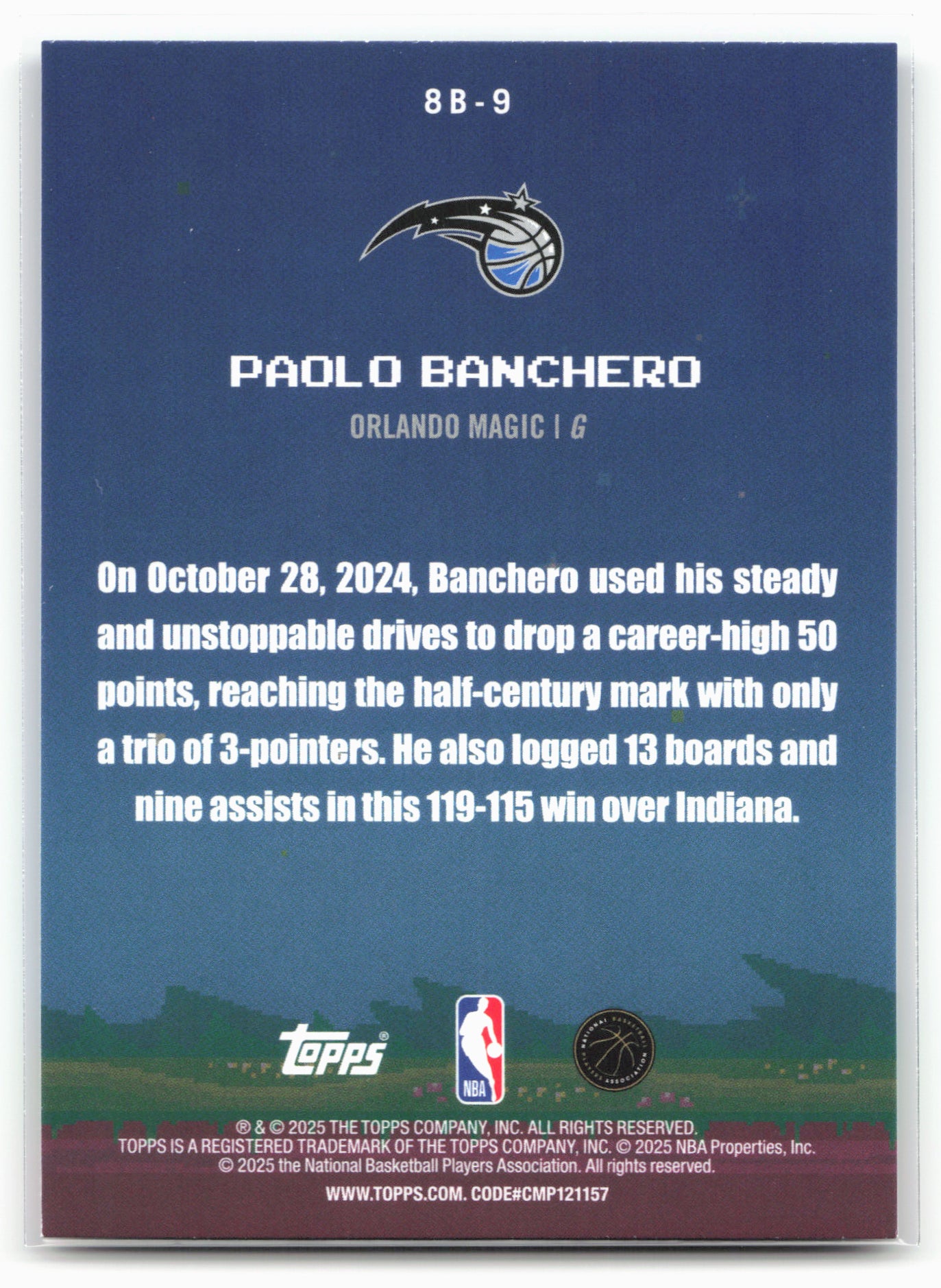 2025-26 Topps #8B-9 Paolo Banchero 8-Bit Ballers 25554