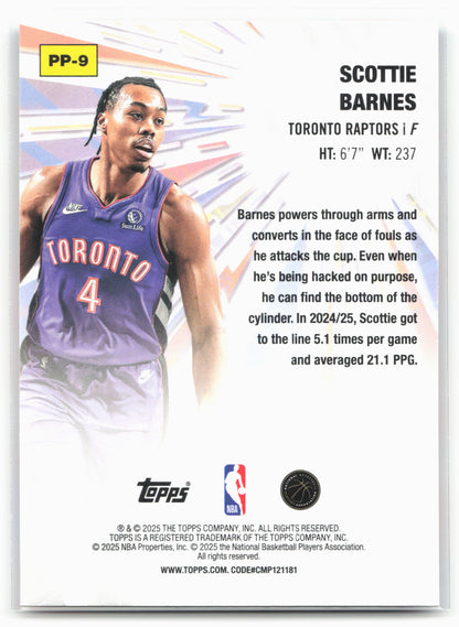 2025-26 Topps #PP-9 Scottie Barnes Power Players 25555