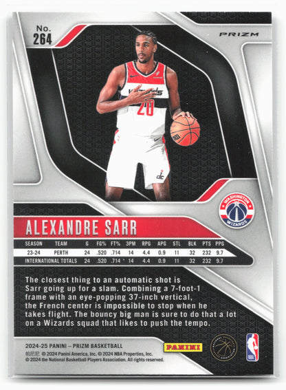 2024-25 Panini Prizm #264 Alexandre Sarr Prizms Silver 25558