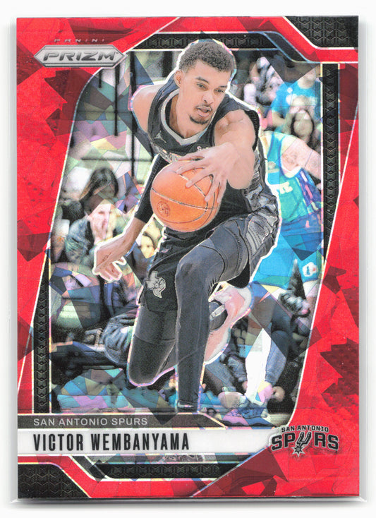 2024-25 Panini Prizm #172 Victor Wembanyama Prizms Red Ice 25560
