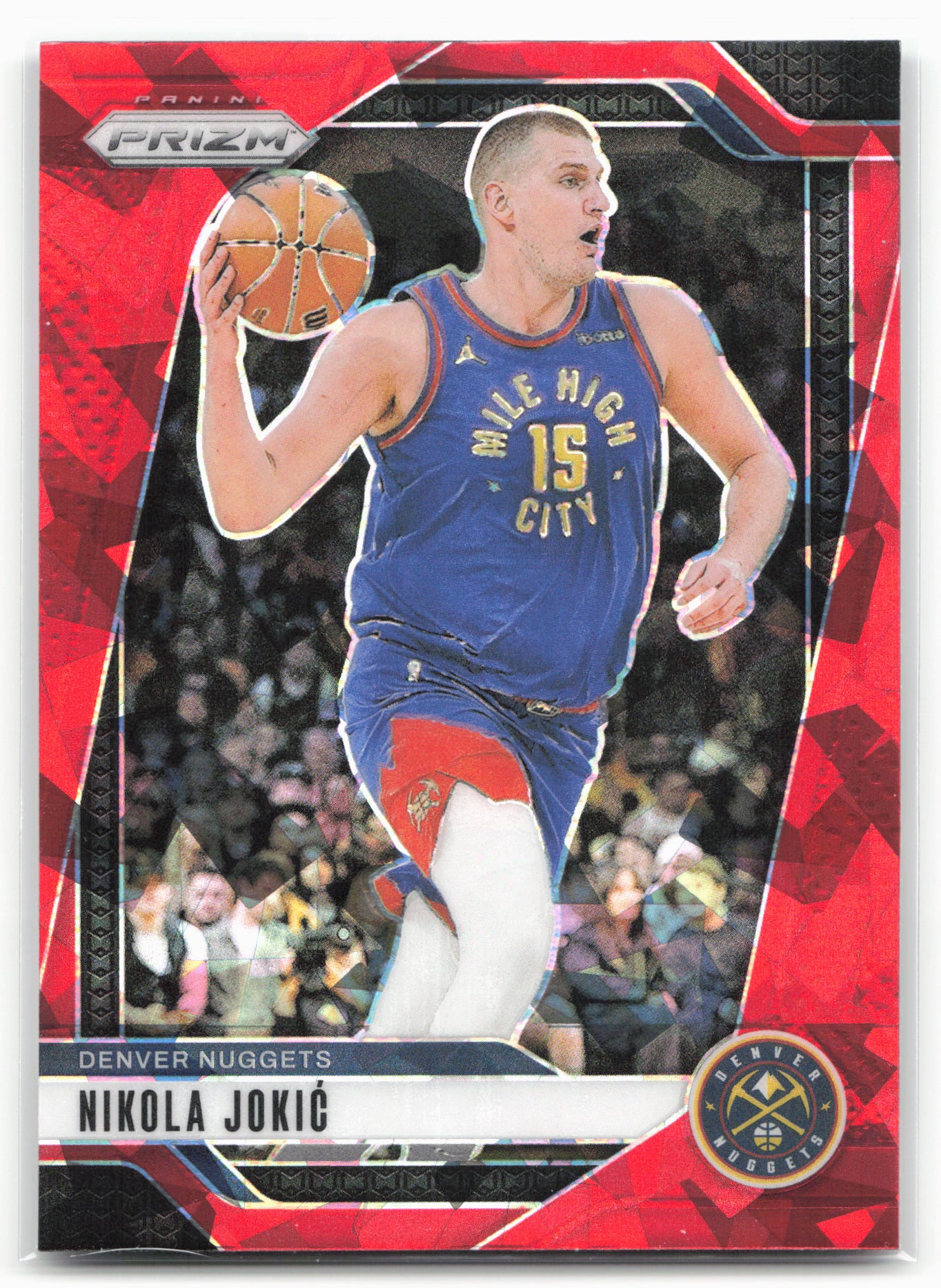 2024-25 Panini Prizm #129 Nikola Jokic Prizms Red Ice 25561