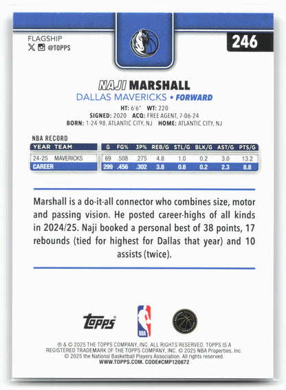 2025-26 Topps #246 Naji Marshall Rainbow Foilboard 25565