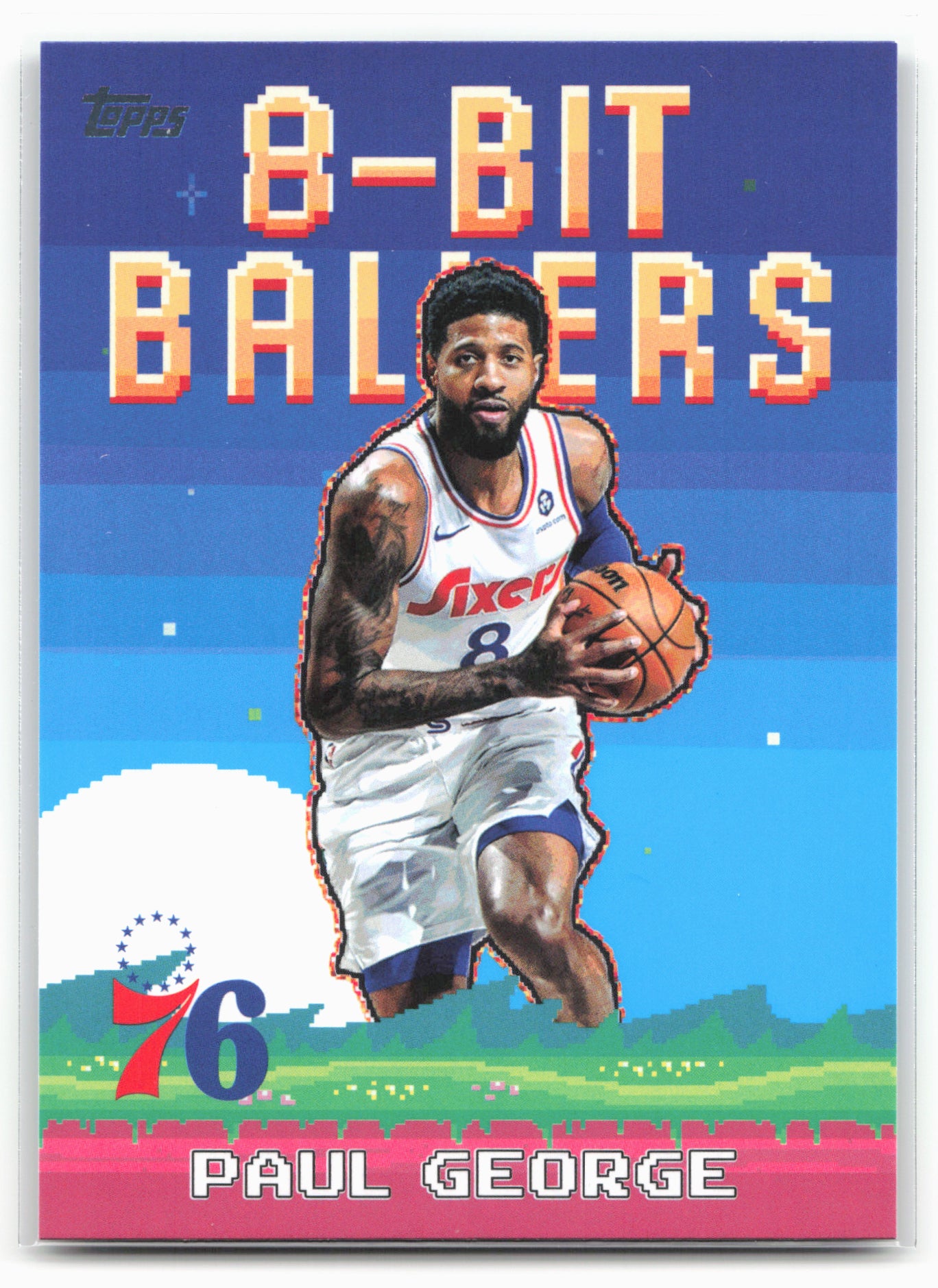 2025-26 Topps #8B-7 Paul George 8-Bit Ballers 25569