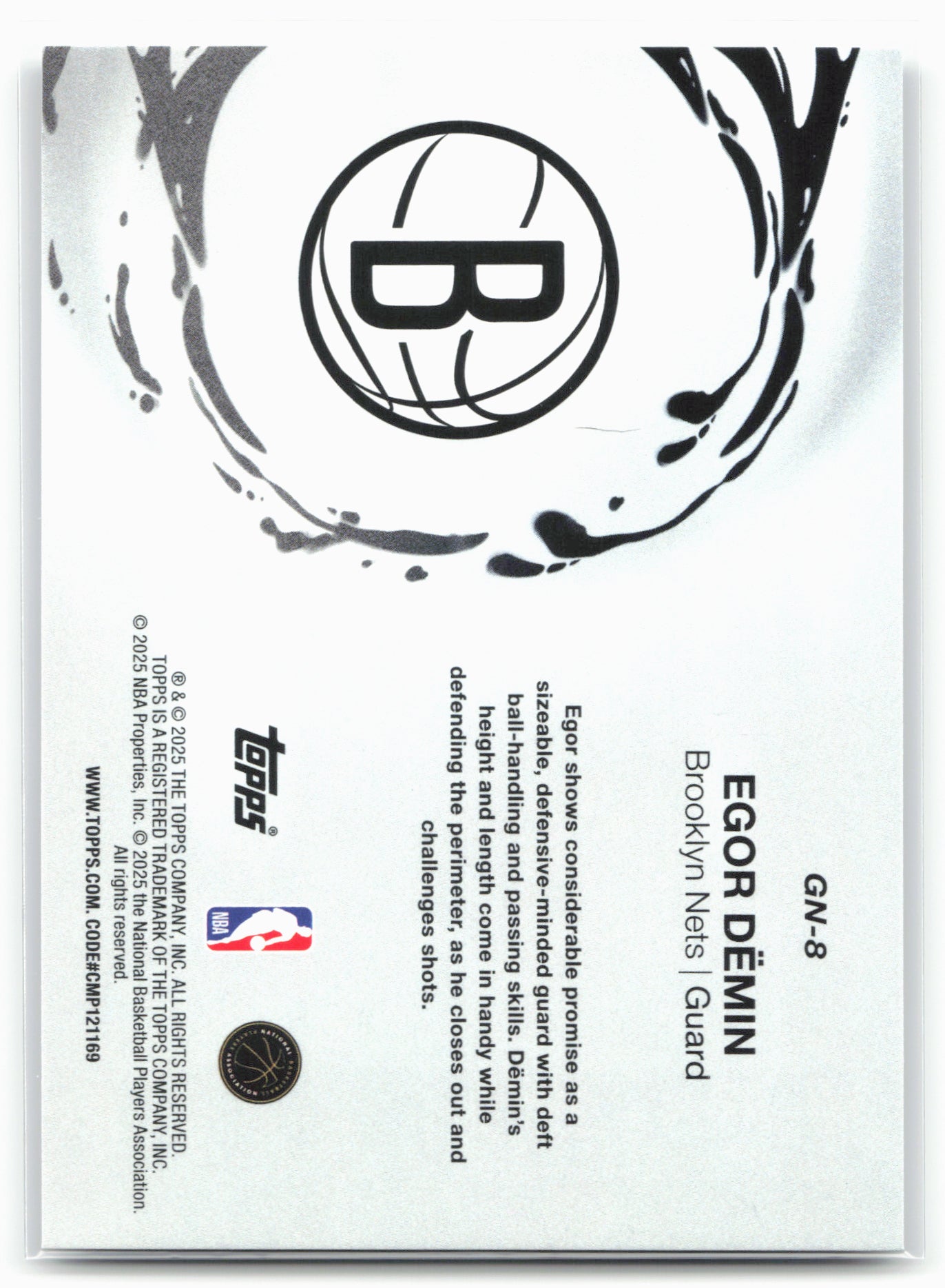 2025-26 Topps #GN-8 Egor Dëmin Generation Now 25572