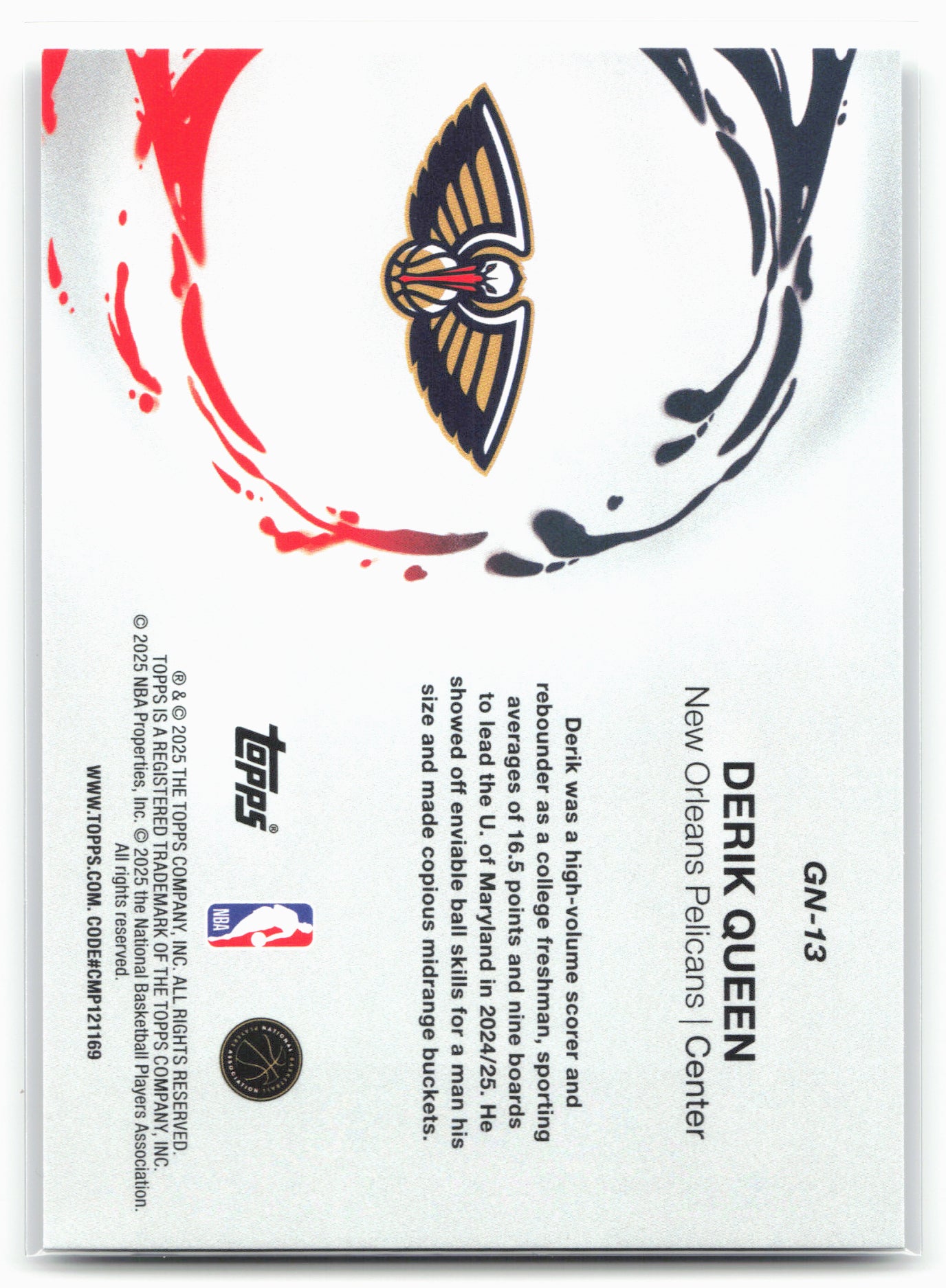 2025-26 Topps #GN-13 Derik Queen Generation Now 25579