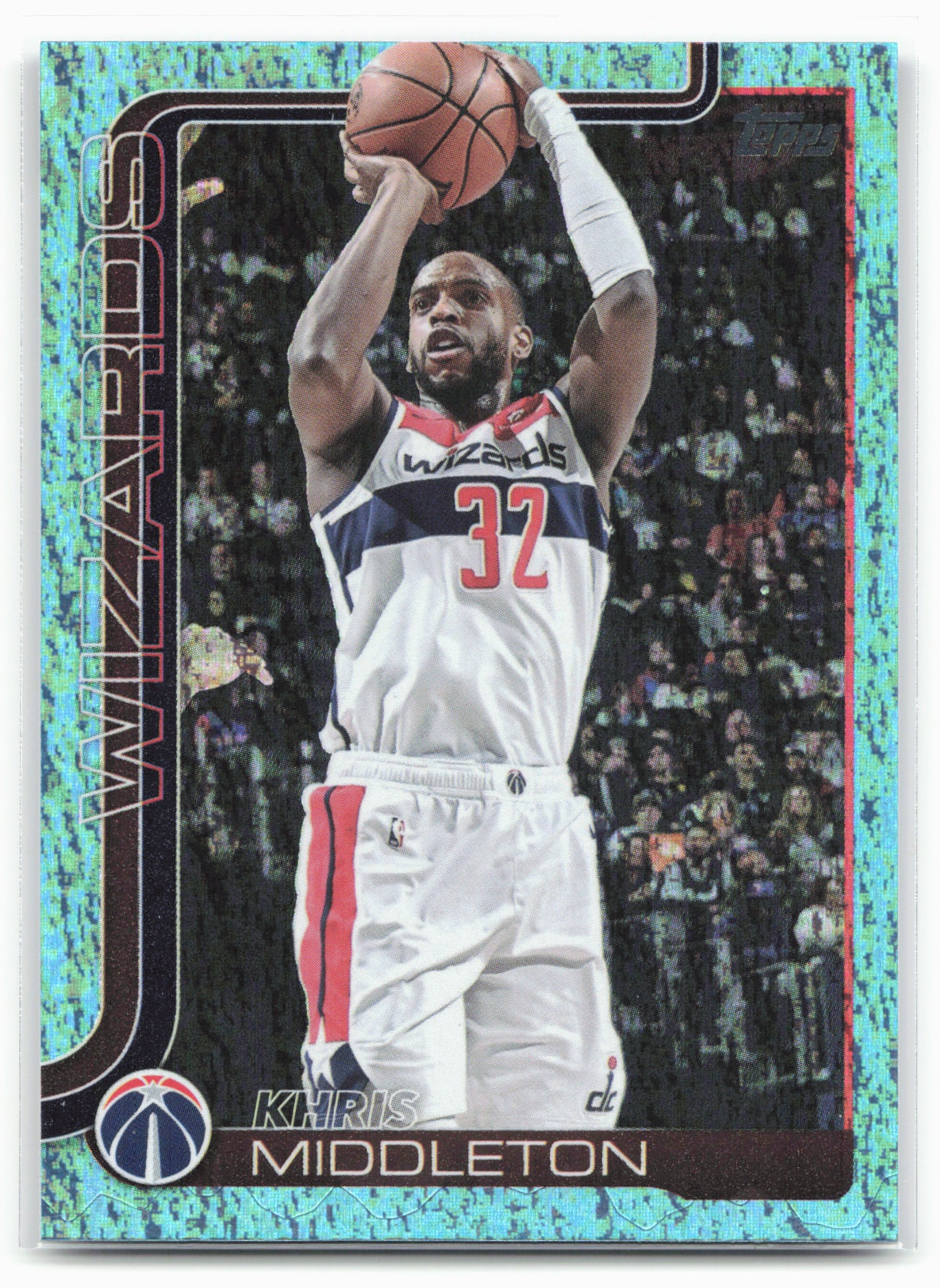 2025-26 Topps #100 Khris Middleton Aqua Holo Foil 25580