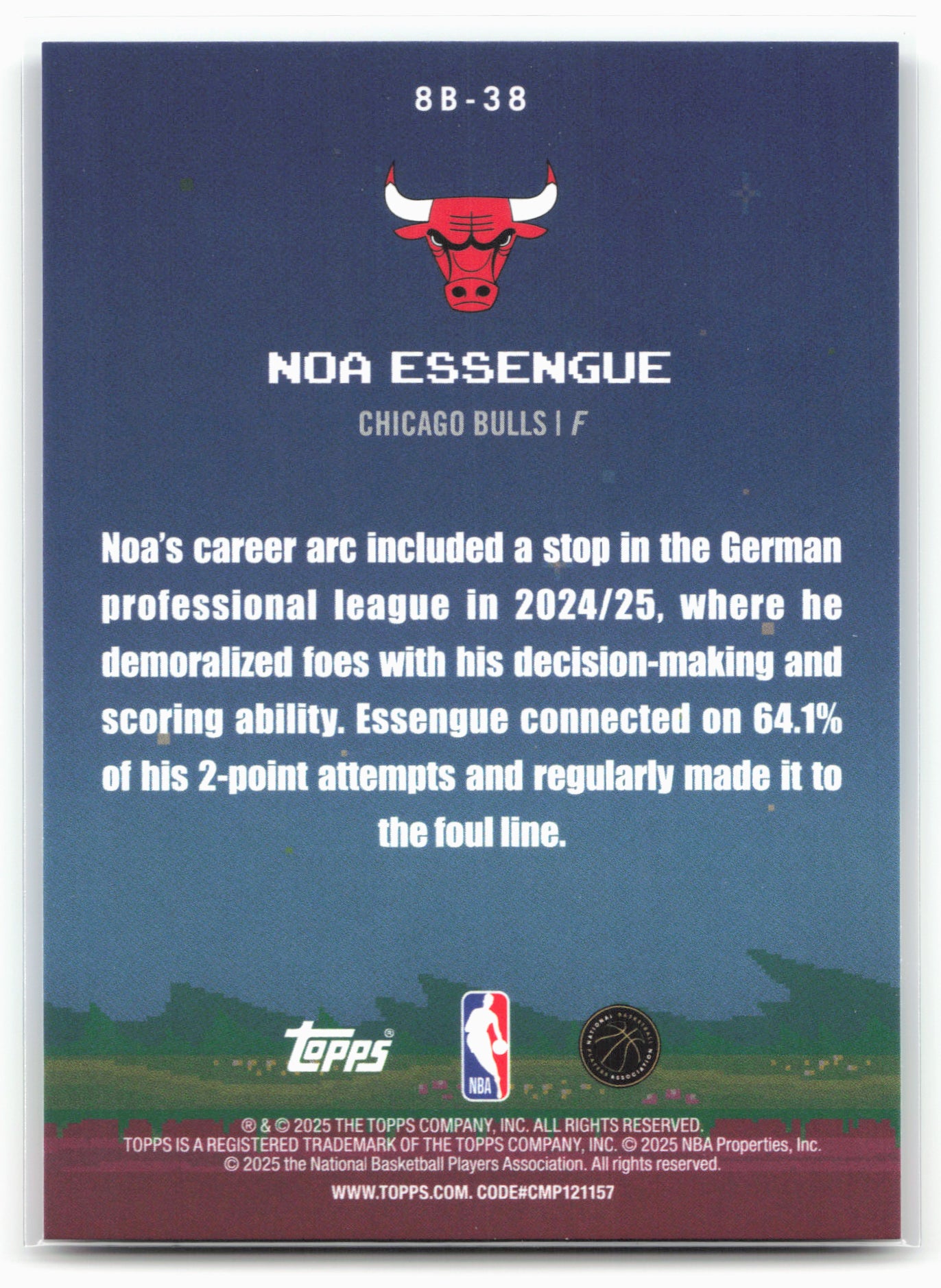 2025-26 Topps #8B-38 Noa Essengue 8-Bit Ballers 25583