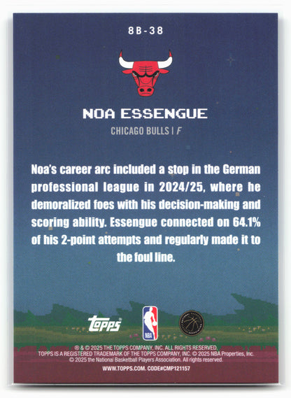 2025-26 Topps #8B-38 Noa Essengue 8-Bit Ballers 25583