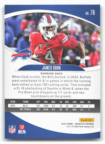 2025 Panini Absolute #76 James Cook Retail