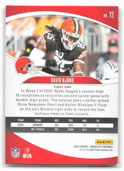 2025 Panini Absolute #12 David Njoku Retail