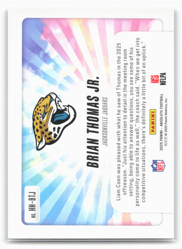 
2025 Panini Absolute #HH-BTJ Brian Thomas Jr. Hog Heaven