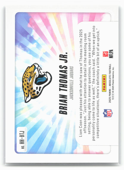 2025 Panini Absolute #HH-BTJ Brian Thomas Jr. Hog Heaven