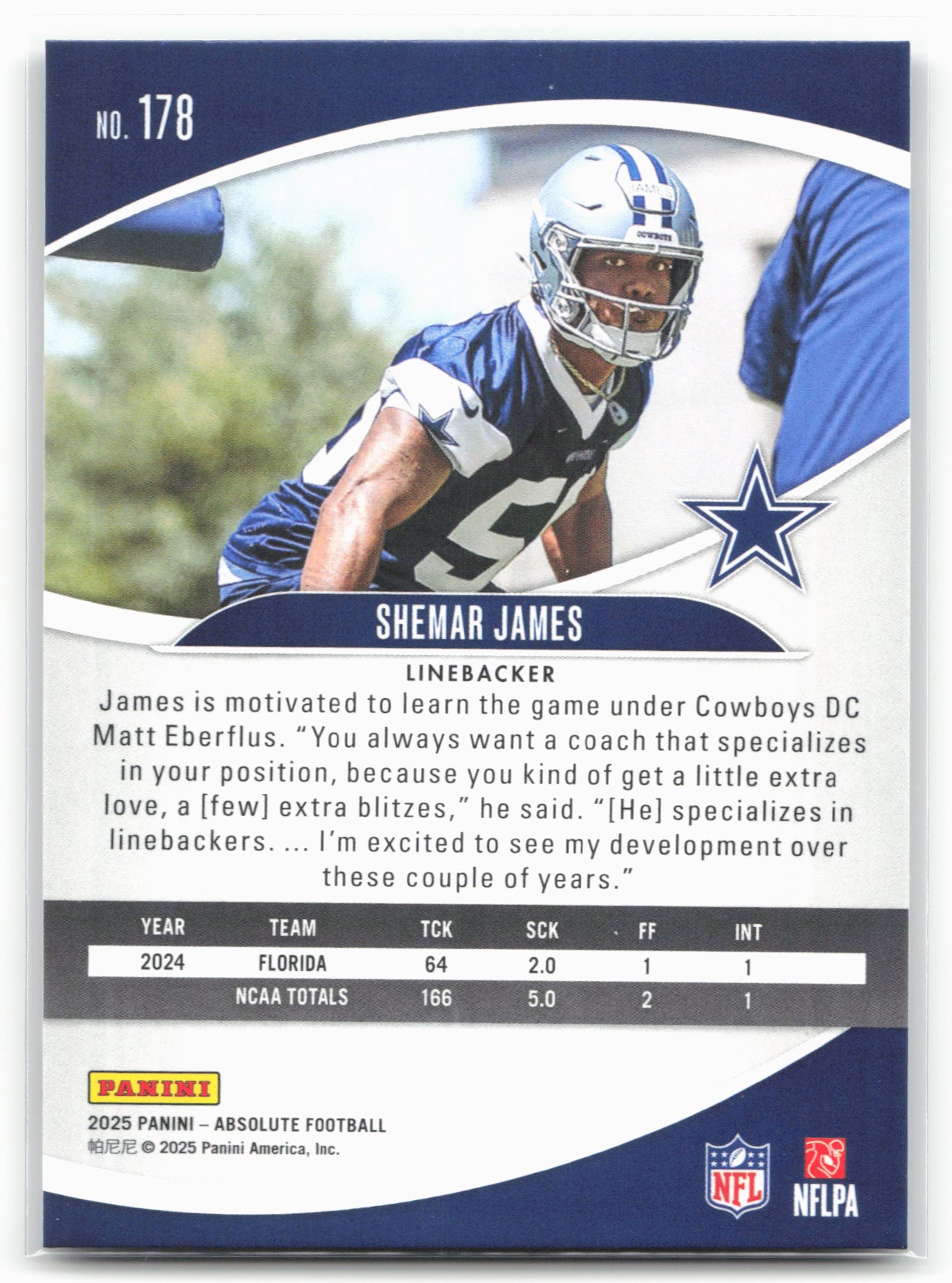 2025 Panini Absolute #178 Shemar James Retail