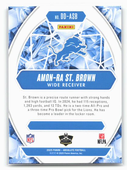 2025 Panini Absolute #DD-ASB Amon-Ra St. Brown Draft Diamonds