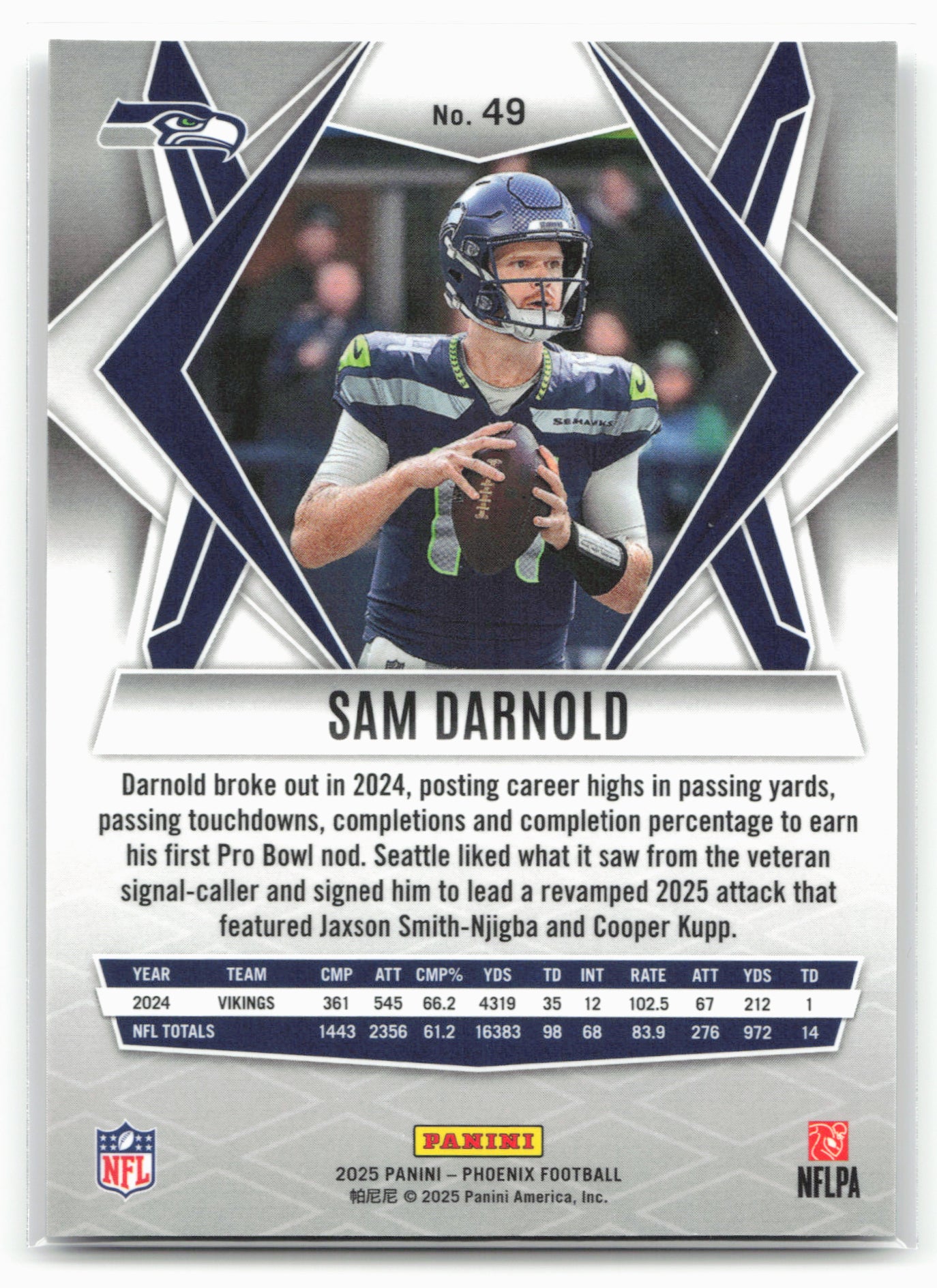 2025 Panini Phoenix #49 Sam Darnold