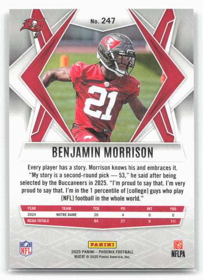 2025 Panini Phoenix #247 Benjamin Morrison Silver Hyper Prizm
