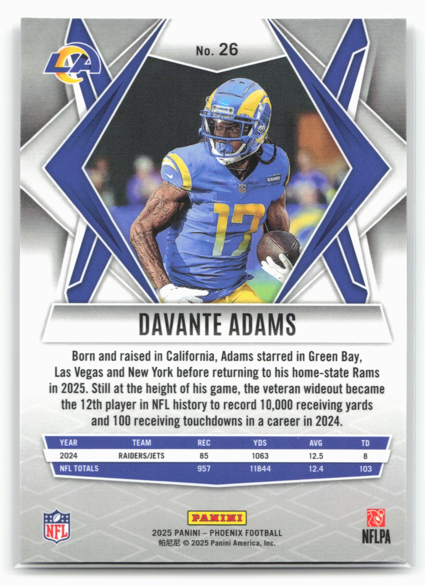 2025 Panini Phoenix #26 Davante Adams