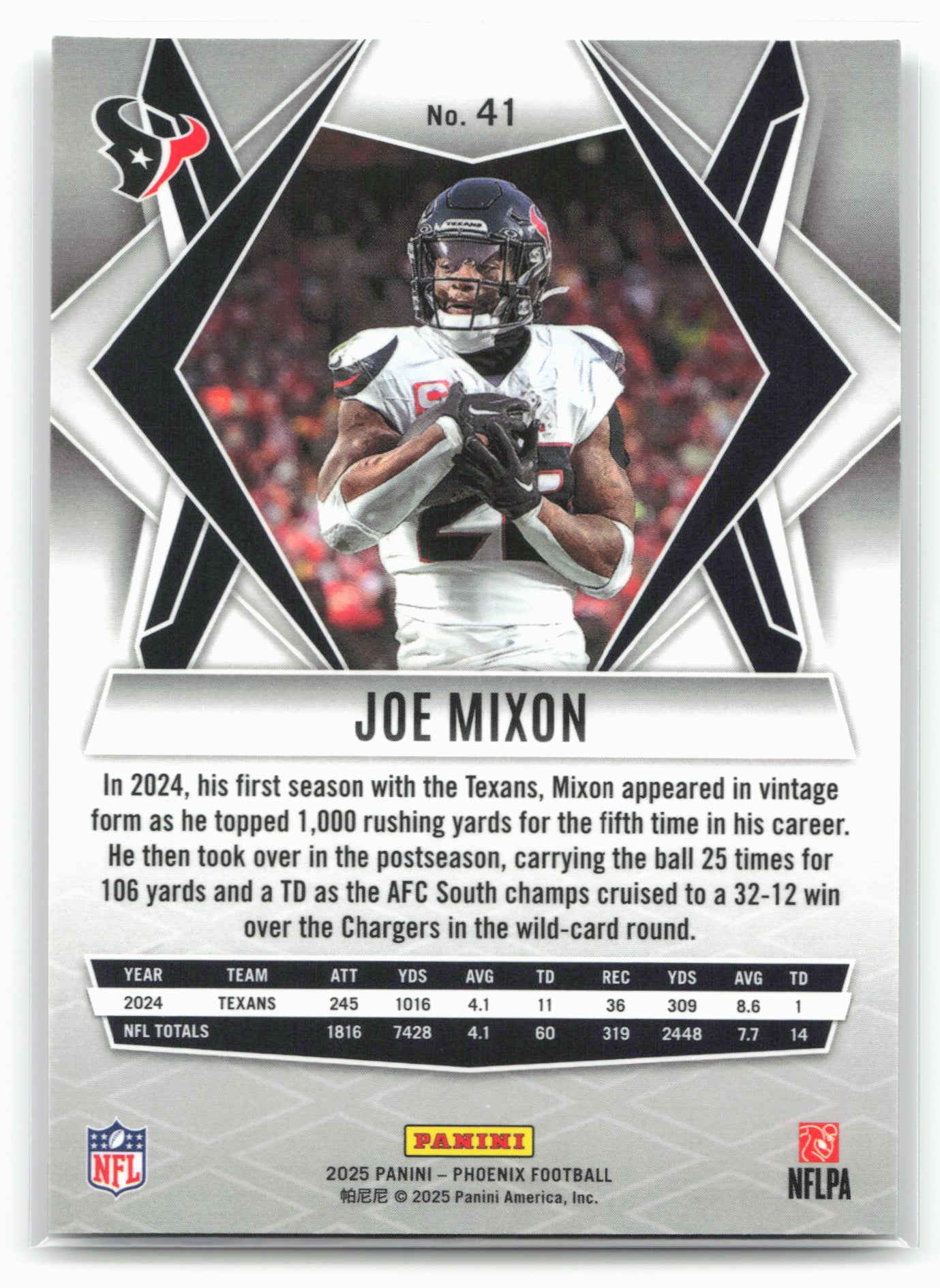 2025 Panini Phoenix #41 Joe Mixon