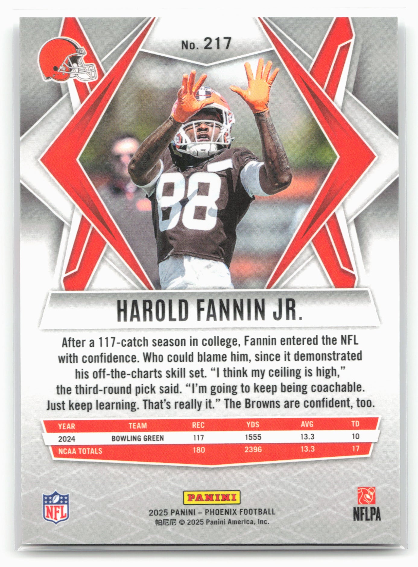 2025 Panini Phoenix #217 Harold Fannin Jr.