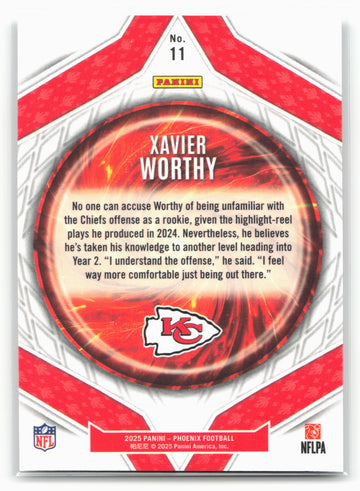 
2025 Panini Phoenix #11 Xavier Worthy Paragon
