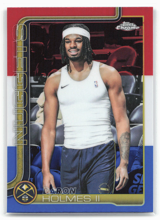 2025-26 Topps Chrome #75 DaRon Holmes II Red White and Blue Refractor 25678