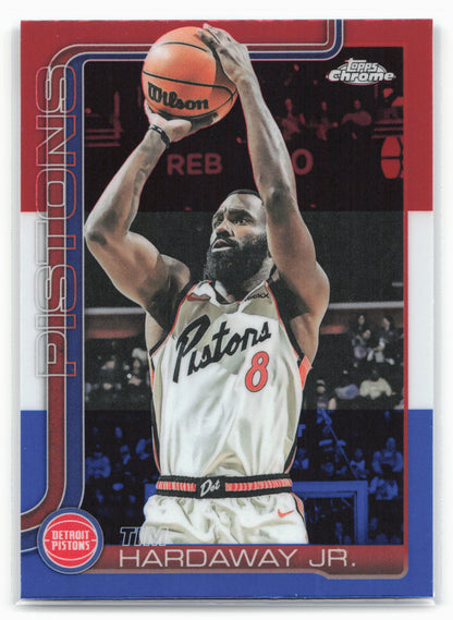 2025-26 Topps Chrome #7 Tim Hardaway Jr. Red White and Blue Refractor 25686
