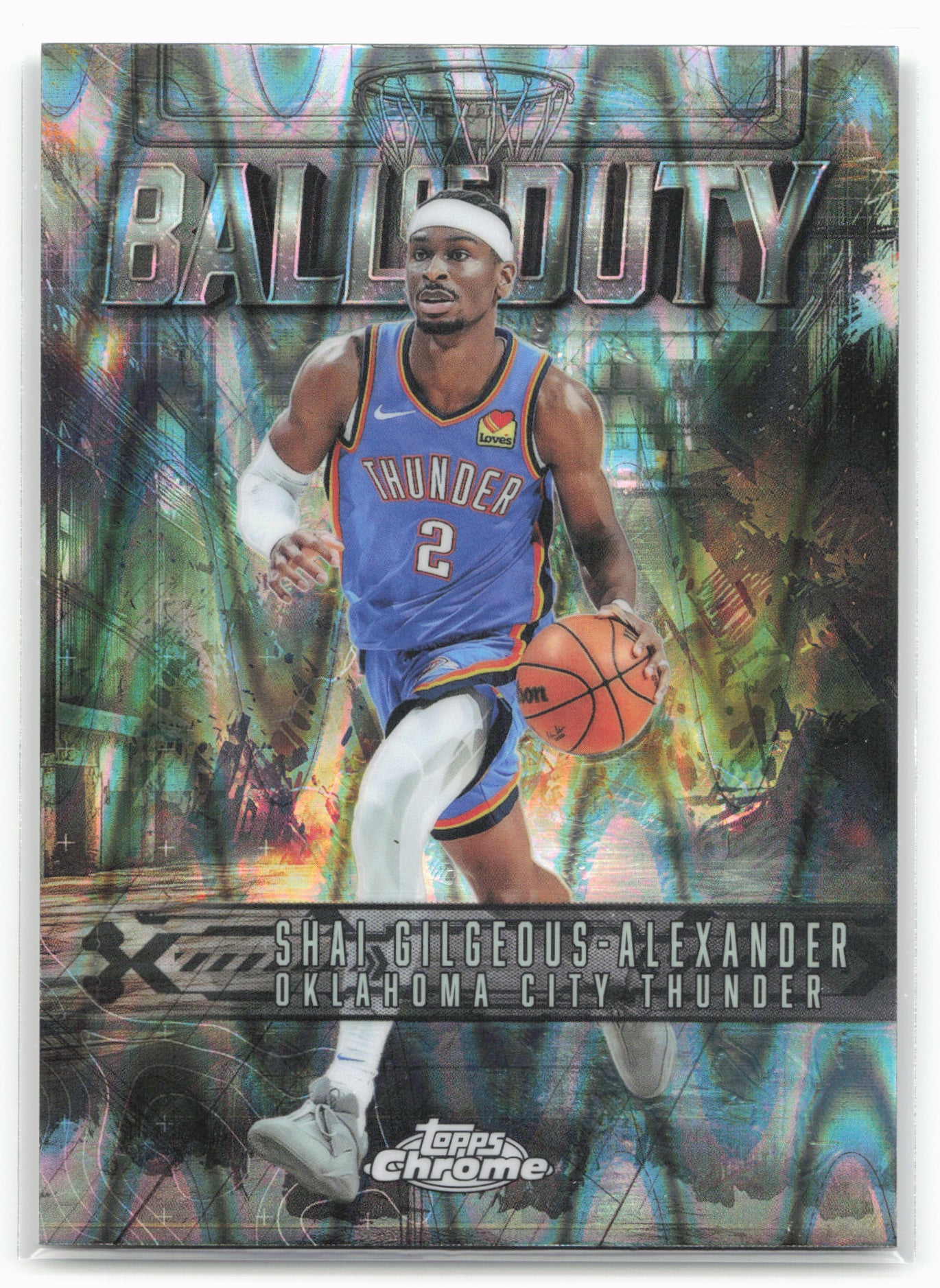 25-26 Topps Chrome #BD-6 Shai Gilgeous-Alexander Ball of Duty Wave Refractor