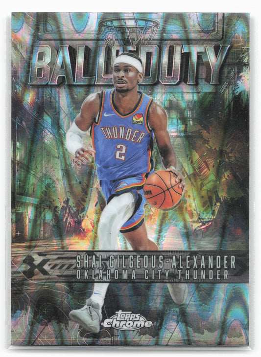 25-26 Topps Chrome #BD-6 Shai Gilgeous-Alexander Ball of Duty Wave Refractor