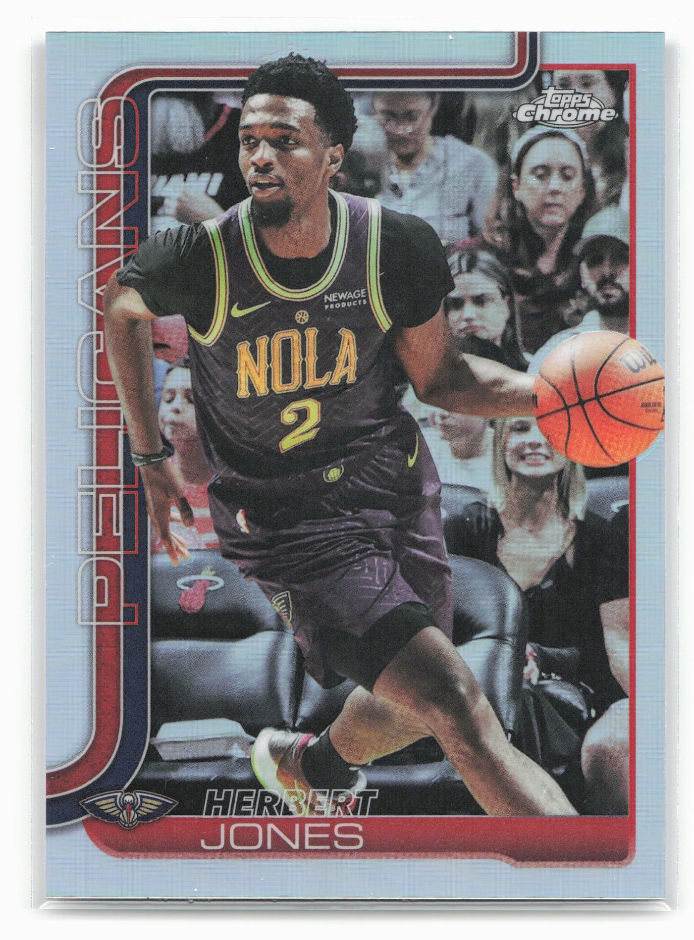 2025-26 Topps Chrome #120 Herbert Jones Refractor Error card