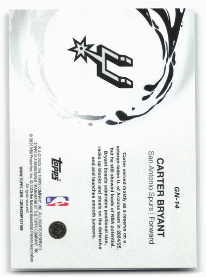 2025-26 Topps #GN-14 Carter Bryant Generation Now 25704
