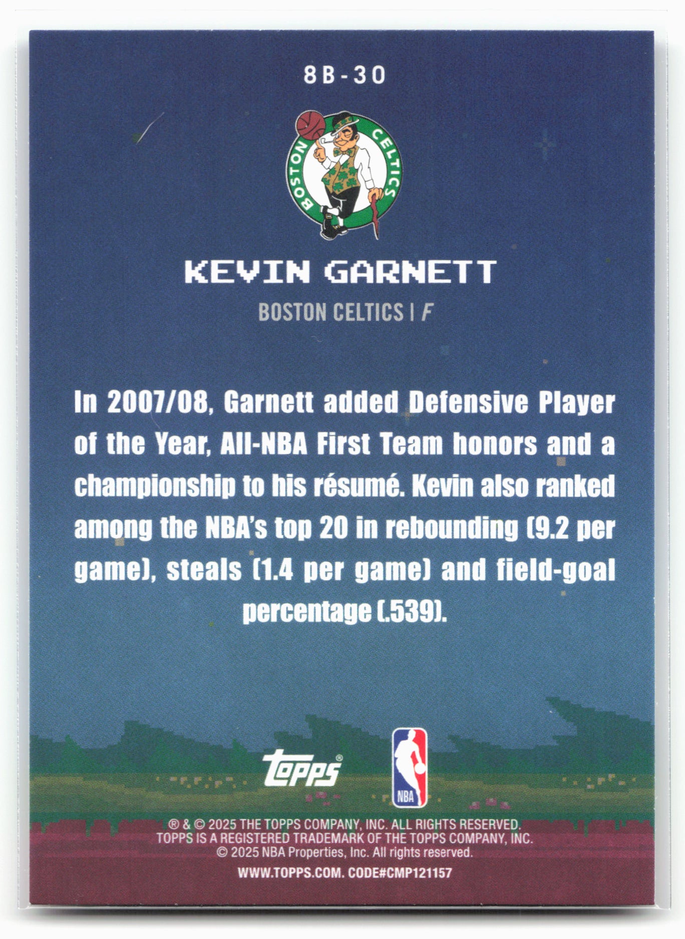 2025-26 Topps #8B-30 Kevin Garnett 8-Bit Ballers 25711