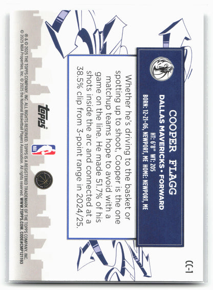 2025-26 Topps #CC-1 Cooper Flagg Clutch City Prospects 25712