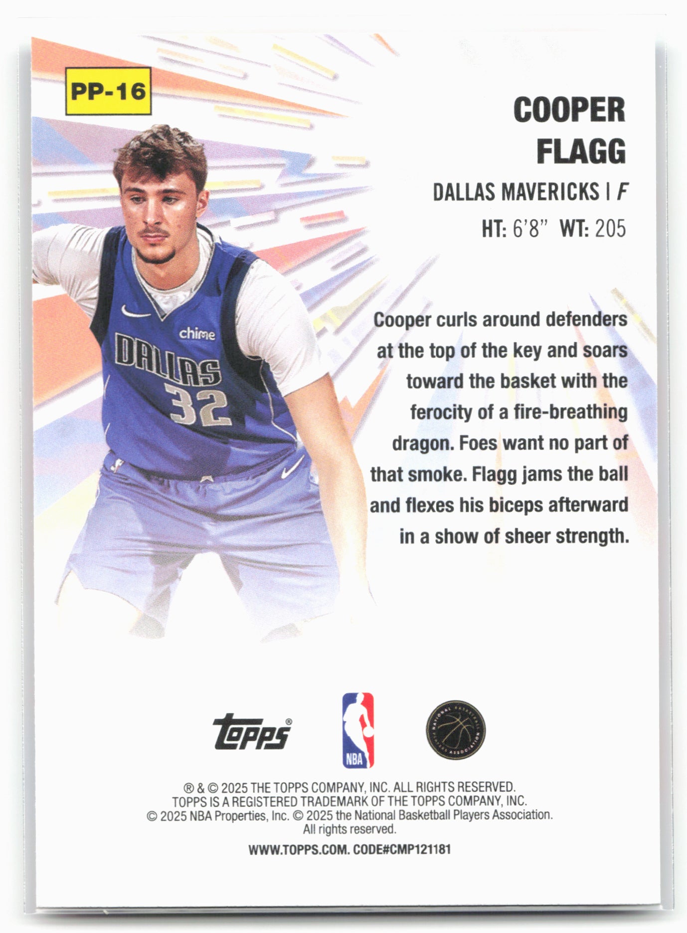 2025-26 Topps #PP-16 Cooper Flagg Power Players 25714