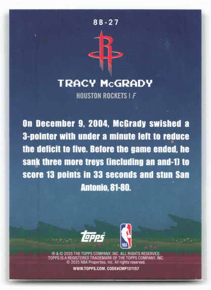 2025-26 Topps #8B-27 Tracy McGrady 8-Bit Ballers 25715